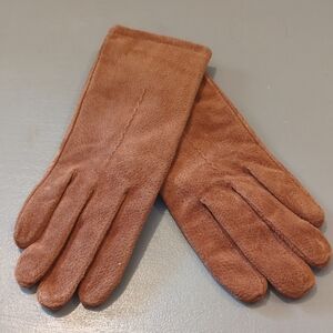 Fownes Brown Suede Gloves Genuine Leather size‎ 7